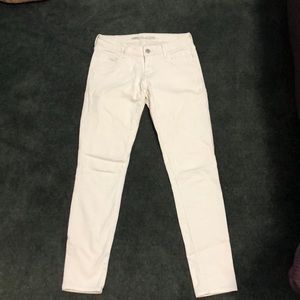 White denim skinny jeans